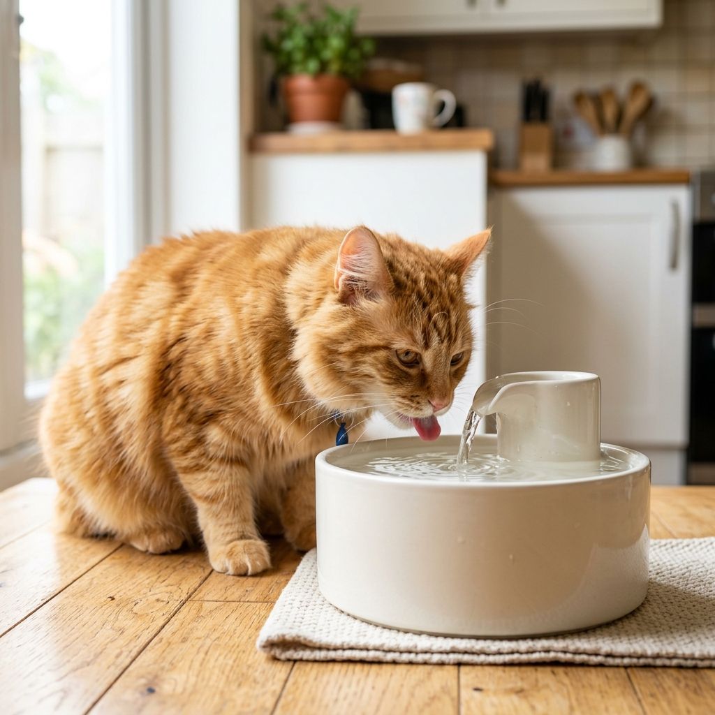 Orange tabby cat at a vet clinic for urinary checkup